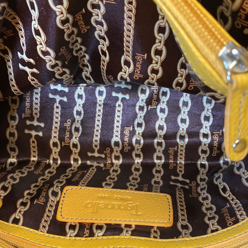 Tignanello carry all satchel in immaculate new condition canary yellow leather🔥 - Picture 10 of 14